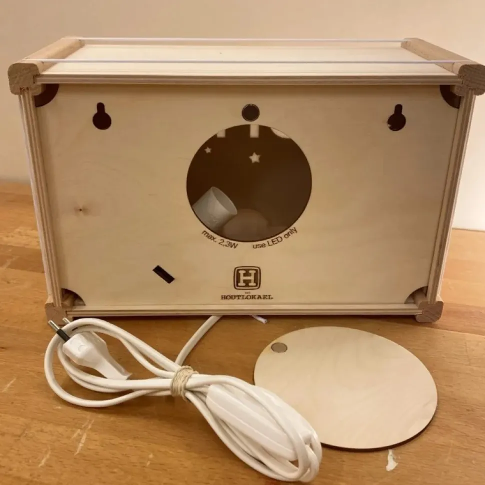 Het Houtlokael Naamlamp 3D Kasteel Hout