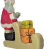 Holztiger Kerstman met Arreeslee en Cadeautjes