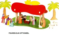 Holztiger Kerststal Schuur 80312