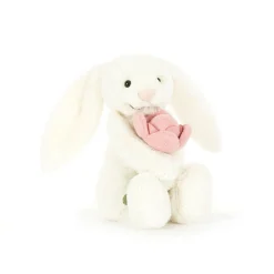 Jellycat Knuffel Konijn Bashful Bunny With Peony (Small) 18 cm