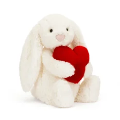 Jellycat Knuffel Konijn Bashful Bunny with Heart Original 31 cm