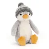 Jellycat Knuffel Pinguin Bashful Bobble Hat Grey