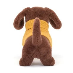 Jellycat Knuffel Sweater Sausage Dog Yellow