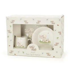 Jellycat Servies Set Bashful Bunny Kom, Kopje en Bord
