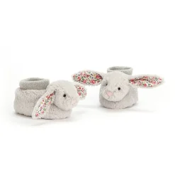 Jellycat Slofjes Blossom Silver Bunny Booties