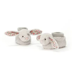 Jellycat Slofjes Blossom Silver Bunny Booties