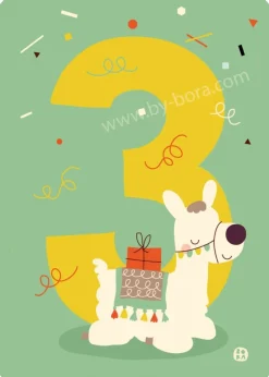 Kaart met envelop 3 Alpaca