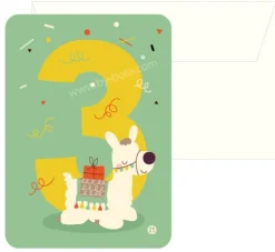 Kaart met envelop 3 Alpaca
