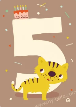 Kaart met envelop 5 Tiger