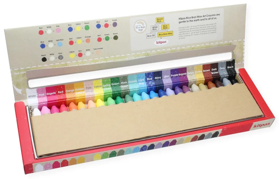 Kitpas Rijstwax (Raam)Krijt Medium Set 24-delig