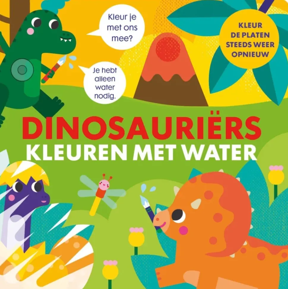 Kleuren met water Dino's