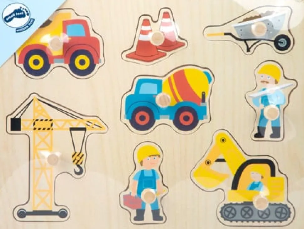 Knoppuzzel Bouw Hout 8 pcs.