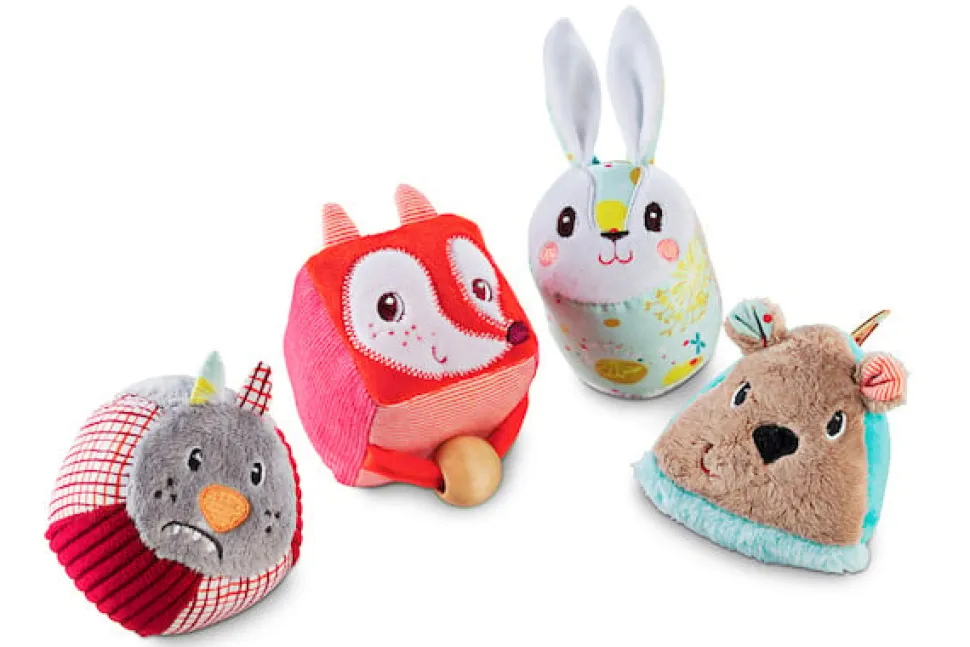 Lilliputiens Knuffelspeelgoed Bosdieren Set 4-delig