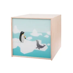 Limundo Kubuslamp Pinguïn Beuken Hout