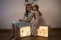 Limundo Kubuslamp Pinguïn Beuken Hout