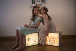 Limundo Kubuslamp Pinguïn Beuken Hout