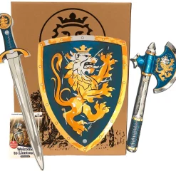 Liontouch Edele Ridder Set Zwaard/Schild/Bijl Blauw