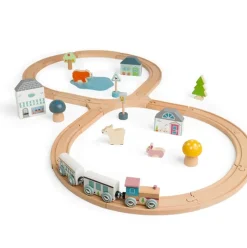 Little Dutch Treinbaan Dieren Set Hout