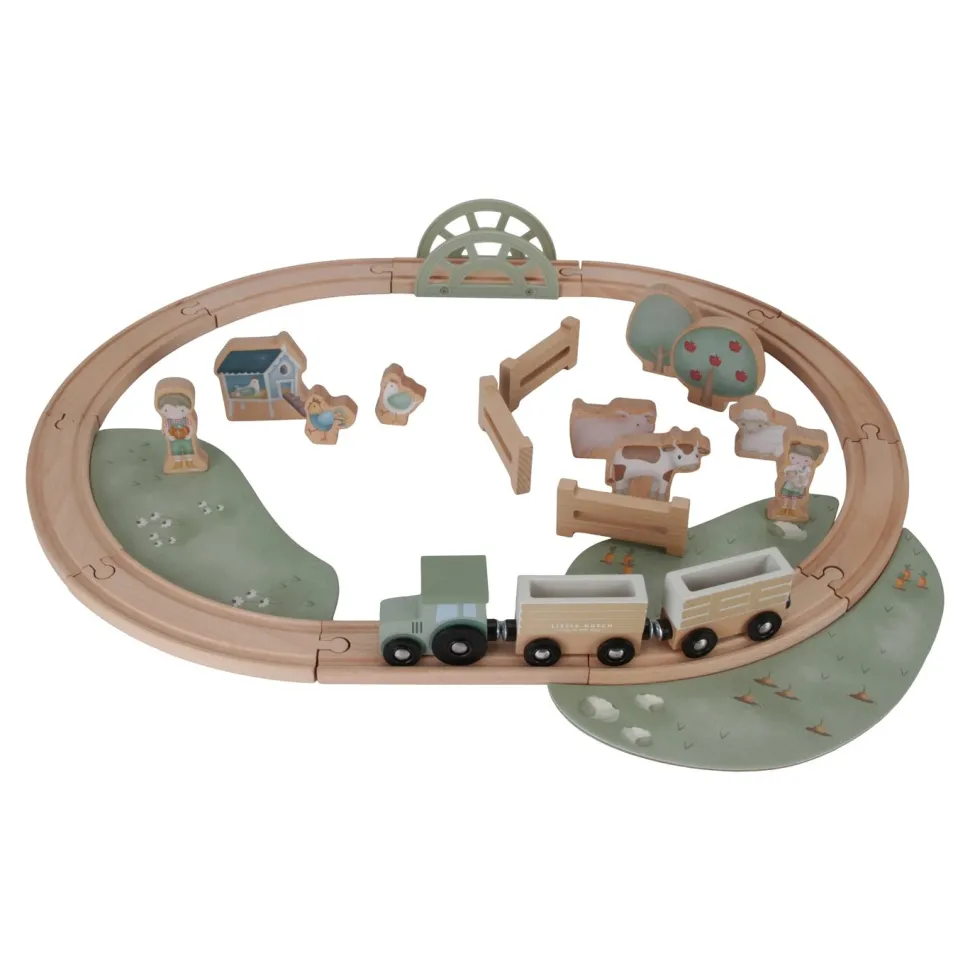 Little Dutch Treinset Little Farm Hout