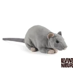 Living Nature Knuffel Rat met Geluid