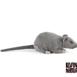 Living Nature Knuffel Rat met Geluid
