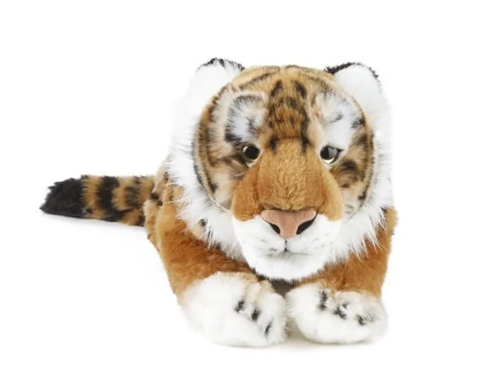 Living Nature Knuffel Tijger Liggend 45 cm