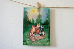 Lotte Drouen Ansichtkaart Picknick tussen de Bloemen