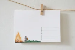 Lotte Drouen Ansichtkaart Kampvuur met Wilde Dieren