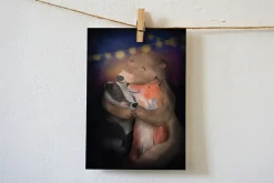 Lotte Drouen Ansichtkaart Lekker knuffelen