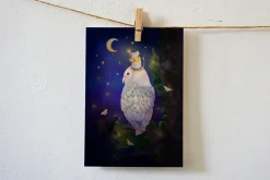 Lotte Drouen Ansichtkaart Sterren ophangen in de nacht