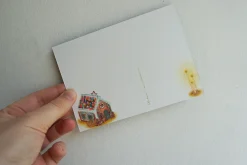 Lotte Drouen Ansichtkaart met Foliedruk Gingerbread House