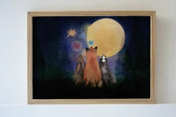 Lotte Drouen Poster Kleurrijke Nacht A3