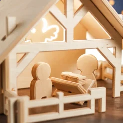 lovelties Kerststal met 12 Figuurtjes Hout