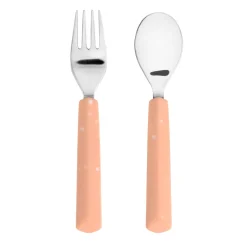Lässig Kinderbestek Set Vork en Lepel Abrikoos