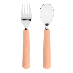 Lässig Kinderbestek Set Vork en Lepel Abrikoos