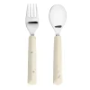 Lässig Kinderbestek Set Vork en Lepel Nature