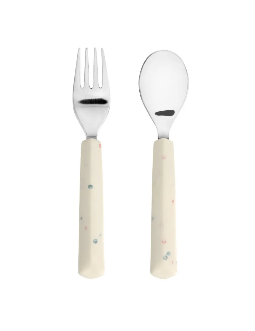 Lässig Kinderbestek Set Vork en Lepel Nature