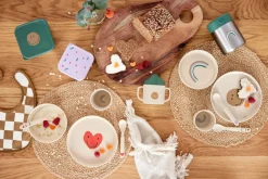 Lässig Kinderlepels Happy Rascals Smile Sky Blue Set 4-delig