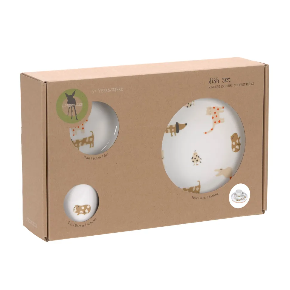 Lässig Kinderservies Porselein Spicey Orange set 3-delig