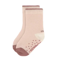 Lässig Kindersokjes Anti-Slip Offwhite/Powder Pink Set 2-delig