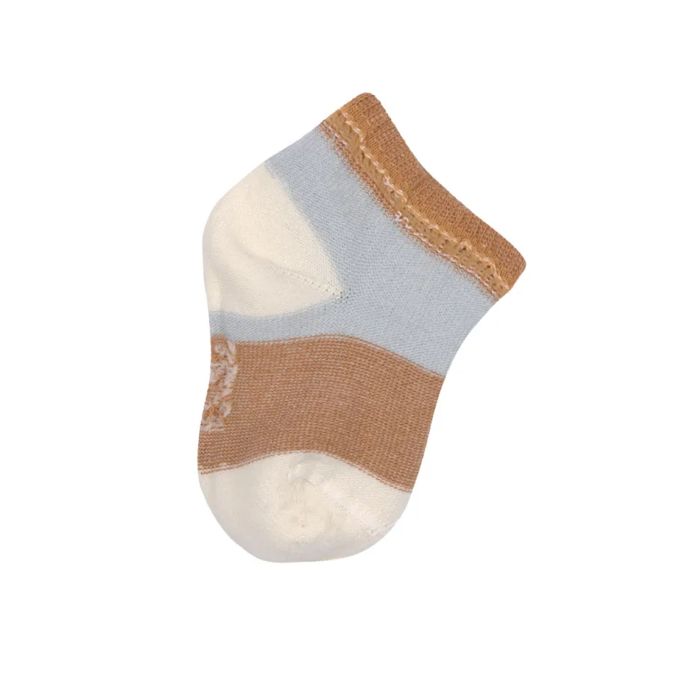 Lässig Sneaker Kindersokjes Light Blue Caramel Set 3-delig