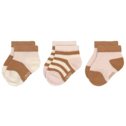 Lässig Sneaker Kindersokjes Powder Pink/Caramel Set 3-delig