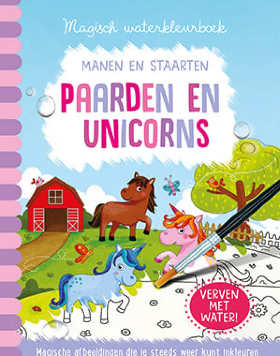 Magisch waterkleurboek Paarden en Unicorns