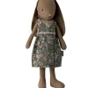 Maileg Knuffel Bunny Size 1 Bruin met Jurk 20cm