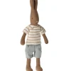 Maileg Knuffel Konijn Size 1 Bruin Streepmotief
