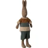 Maileg Knuffel Rabbit Size 2 Bruin met Shirt en Short 29cm