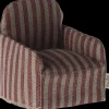 Maileg Poppenhuis Stoel Rood Gestreept 7.5cm