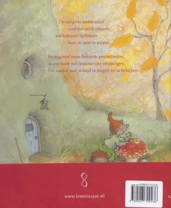 Op een grote paddenstoel