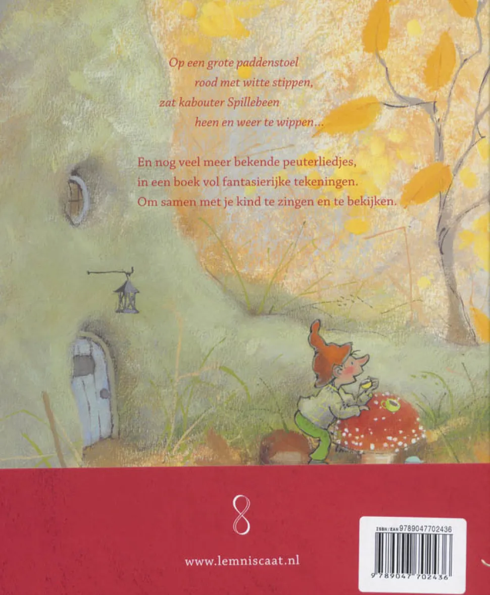 Op een grote paddenstoel