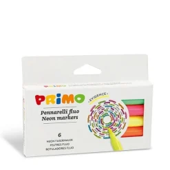 Primo Viltstiften Neon Dun ø2 mm Set 6-delig in doos